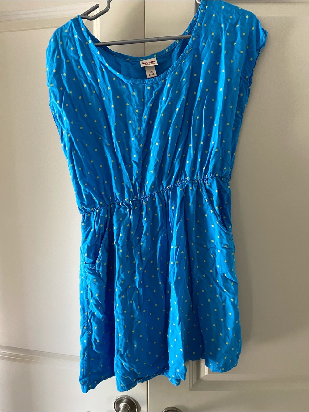 Mossimo Supply Co. Bright Blue Polka Dot Mini Dress
